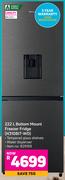 Hisense 222L Bottom Mount Freezer Fridge H310BIT-WD