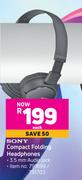 Sony Compact Folding Headphones- Each
