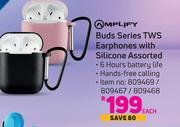 Amplify Buds Series TWS Earphones With Silicone Assorted- Each