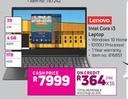 Lenovo Intel Core i3 Laptop