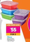 Otima Snap It Colour Food Saver 1.2L-For 5