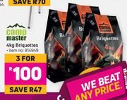 Campmaster Briquettes-For 3 x 4Kg