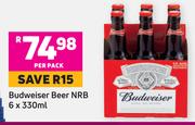 Budweiser Beer NRB-6 x 330ml Per Pack