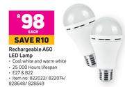 Rechargeable A60 LED Lamp-Each