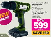 Storm Force Cordless Drill 18V CDY16-45B18