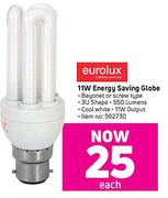 Eurolux 11W Energy Saving Globe