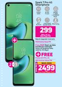 2 x Tecno Spark 7 Pro 4G Smartphone-On Red Flexi 125 + On Promo 65