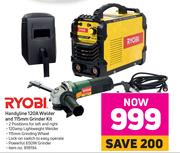 Ryobi Handyline 120A Welder & 115mm Grinder Kit