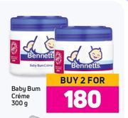 Bennetts Baby Bum Creme-For 2 x 300g