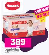 Huggies Gold Pants Mega Box Assorted Sizes-Each
