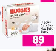 Huggies Extra Care New Baby Size 0-Each