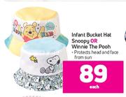 Infant Bucket Hat Snoopy Or Winnie The Pooh-Each