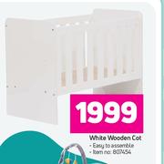 White Wooden Cot