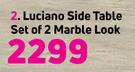 Luciano Side Table Set Of 2 (Marble Look)