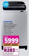 Samsung 13Kg Top Loader Washing Machine With Wobble Technology WA13T5260BY/FA