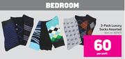 3-Pack Luxury Socks Assorted-Per Pack