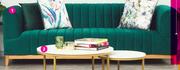 Onyx Couch 3-Seater (Green Velvet)