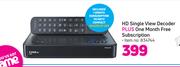 Dstv HD Single View Decoder Plus One Month Free Subscription