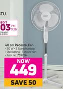Logik 40cm Pedestal Fan