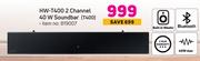 Samsung HW-T400 2 Channel 40 W Soundbar T400