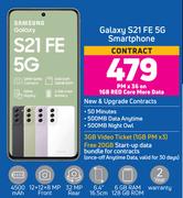 Samsung Galaxy S21 FE 5G Smartphone-On 1GB Red Core More Data