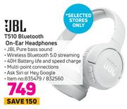 JBL T510 Bluetooth On Ear Headphones