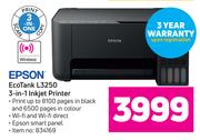 Epson Eco Tank L3250 3 In 1 Inkjet Printer