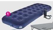 Camp Master Single Flocked Airbed And Pump