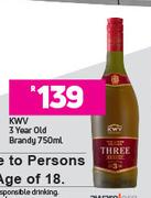 KWV 3 Year Old Brandy-750ml