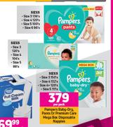 Pampers Baby-Dry, Pants Or Premium Care Mega Box Disposable Nappies-Per Pack