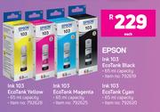 Epson 65ml Ink 103 Ecotank (Cyan)-Each