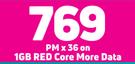 Samsung Galaxy S22 Plus 5G-On 1GB Red Core More Data