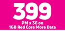 Samsung Galaxy A73 5G Smartphone-On 1GB Red Core More Data