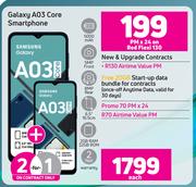 2 x Samaung Galaxy A03 Core Smartphone-On Red Flexi 130 + On Promo 70