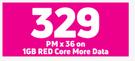 2 x Huawei Nova Y70-On 1GB Red Core More Data + On Promo 70