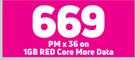 Apple iPhone 13 128GB Smartphone-On 1GB Red Core More Data