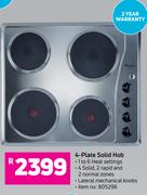 Whirlpool 4 Plate Solid Hob