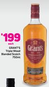 Grant's Triple Wood Blended Scotch-750ml