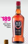Red Heart Dark Rum- 750 ml