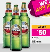 Amstel Lager (NRB)-For 3 x 660ml