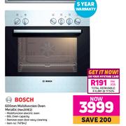 Bosch 600mm Multifunction Oven Metallic HEN201E2
