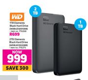 WD 2TB Elements Black Hard Drive WDBU6Y0020BB