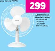 Logik 40cm Desk Fan FD40-TX1 LT-40D01