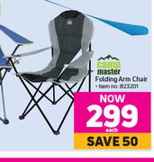 Camp Master Folding Arm Chair-Each