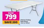 Lifetime White Folding Table