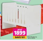 White Wooden Cot