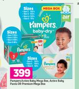 Pampers Active Baby Mega Box, Active Baby Pants Or Premium Mega Box-Per Box