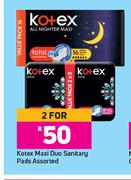 Kotex Maxi Duo Sanitary Pads Assorted-For 2