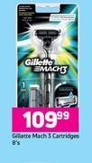 Gillette Mach 3 Cartridges-8's Pack