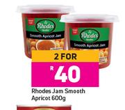 Rhodes Jam Smooth Apricot-For 2 x 600g